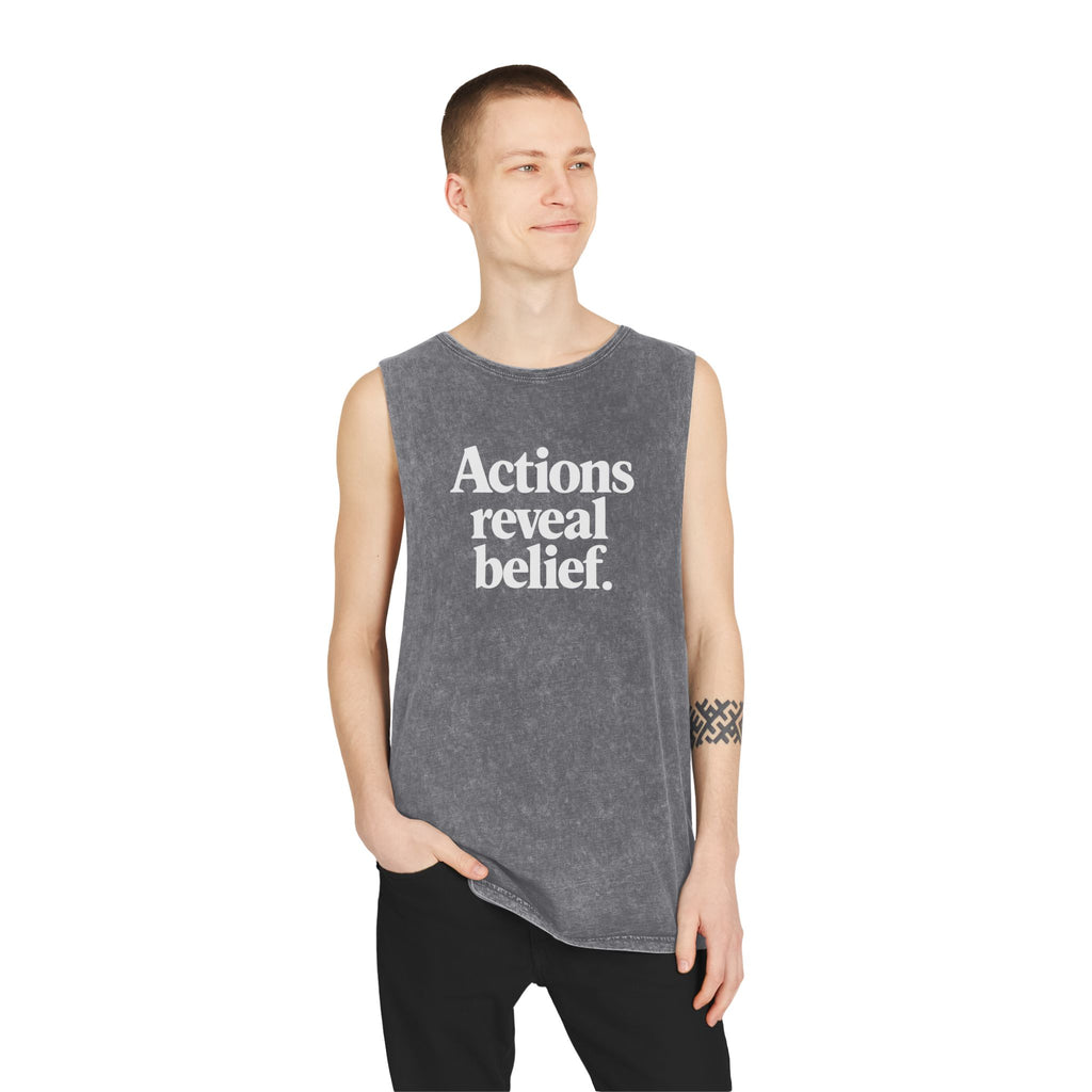 Stonewash Tank Muscle Tank Top Male