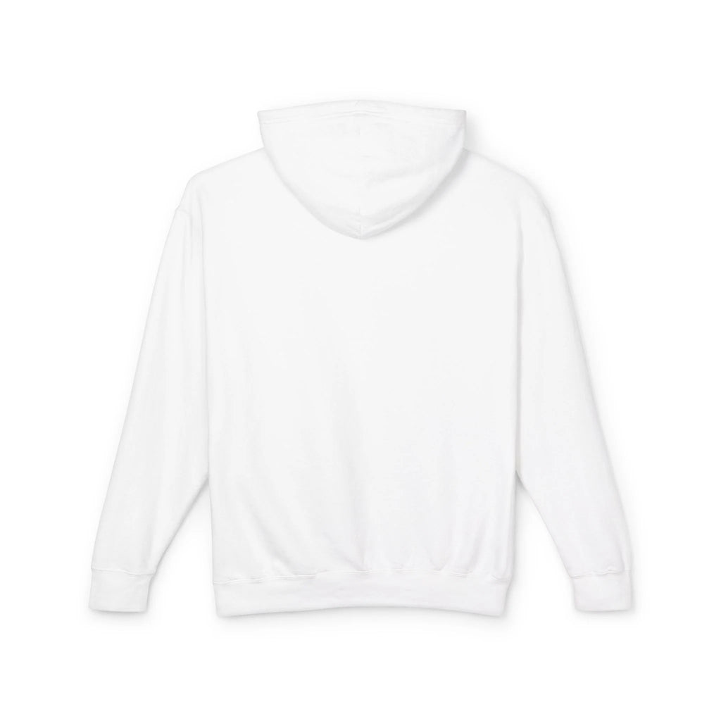 White hoodie on a light gray background