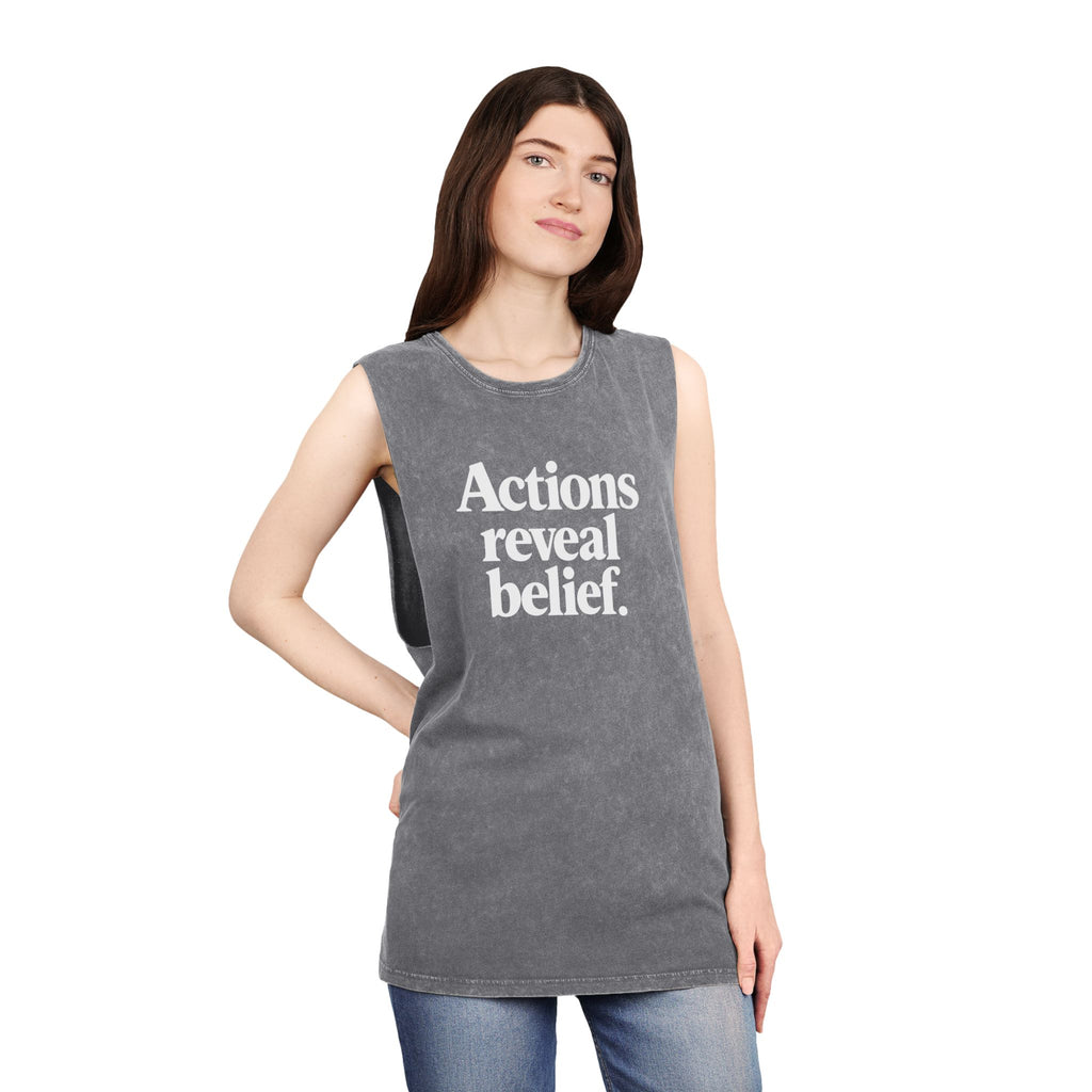 Stonewash Tank Muscle Tank Top Female
