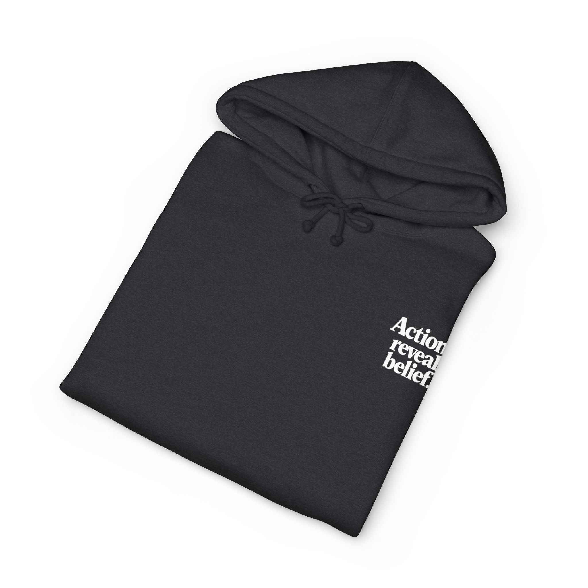 Charcoal Heather Premium Heavyweight Comfort Hoodie folded